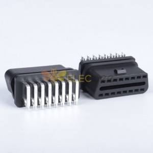 OBD2 16 Pin 90° Right Angle Female OBD Connector OBD2 Female Plug J1962F Diagnostic