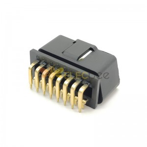 OBD2 16 Pin Stecker vergoldet Stecker 90° rechtwinklig OBD Stecker Automobil für LKW