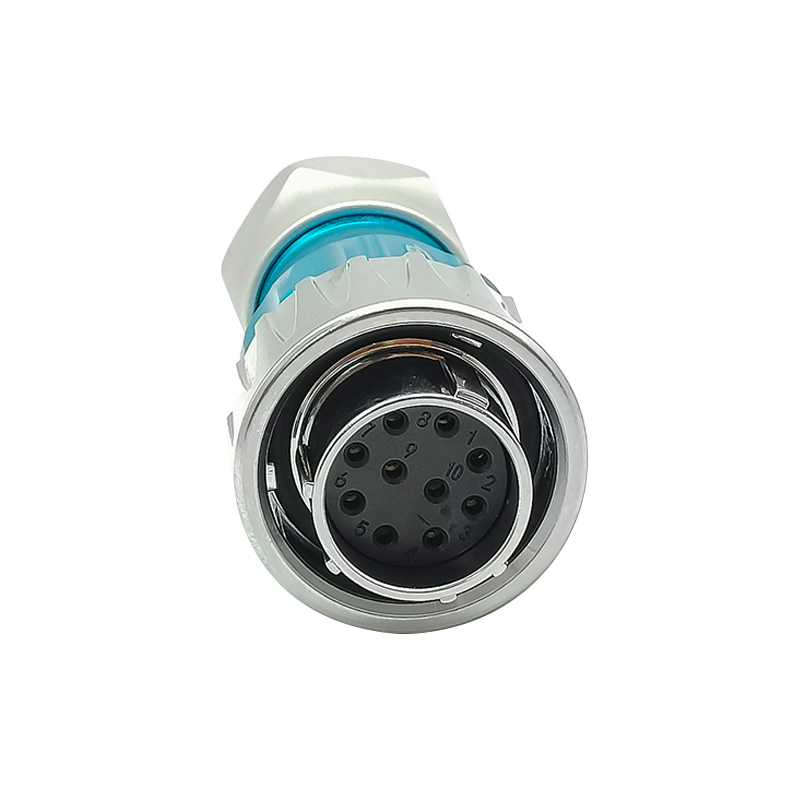 DH24 10 Pin Waterproof Quick Connect Disconnect Electrical Connector M20 Female Plug Audio Equipment Industry Signal Connector