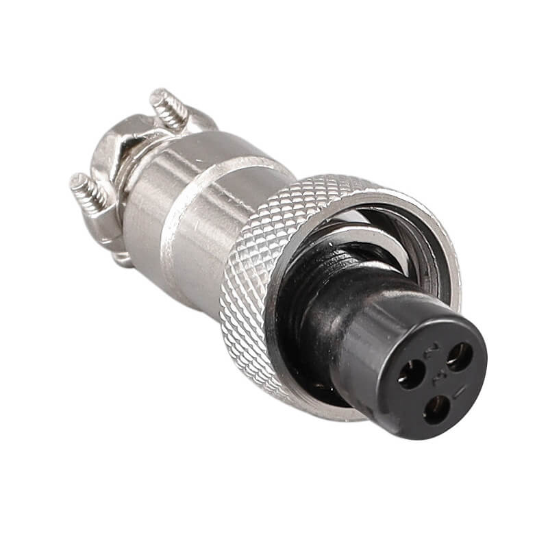 航空插頭插座 連接器 GX12-3芯連接器 3孔圓形法蘭 焊接