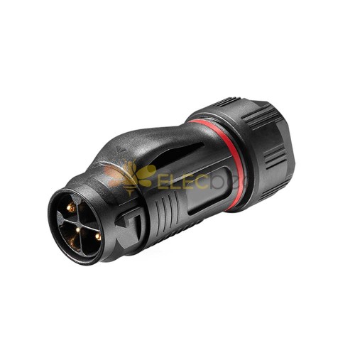 Conector industrial BD20 a prueba de agua 4-Pin Aviation Metal Shell Male Plug