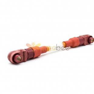 200A IP67 防水储能电池连接器电缆母头直角插头 8 毫米 1 针塑料红色