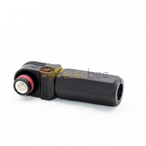 120A 储能电池连接器 Surlok 插头公直角 8mm 25mm2 IP67 黑色