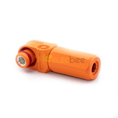 12mm 储能电池连接器 Surlok 插头公头直角 350A 95mm2 IP67 橙色
