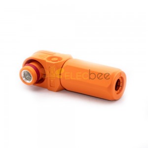6mm 储能电池连接器 Surlok 插头公头直角 60A 10mm2 IP67 橙色