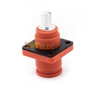 6mm 防水 Surlok 插座储能电池连接器母直头 OS IP67 橙色
