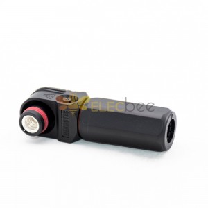 IP67 Energy Battery Storage Connector Surlok Plug maschio ad angolo retto 120A 6mm 25mm2 nero