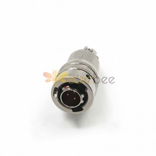 Y50X-0803TJ2 3针公插头铝合金8外壳尺寸焊接卡口耦合电缆连接器