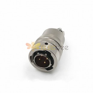 Y50X-1004TJ2 4针公插头铝合金10外壳尺寸焊接卡口耦合电缆连接器