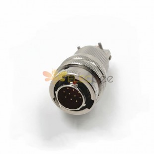 Y50X-1010TJ2 10针公插头铝合金10外壳尺寸焊接卡口耦合电缆连接器