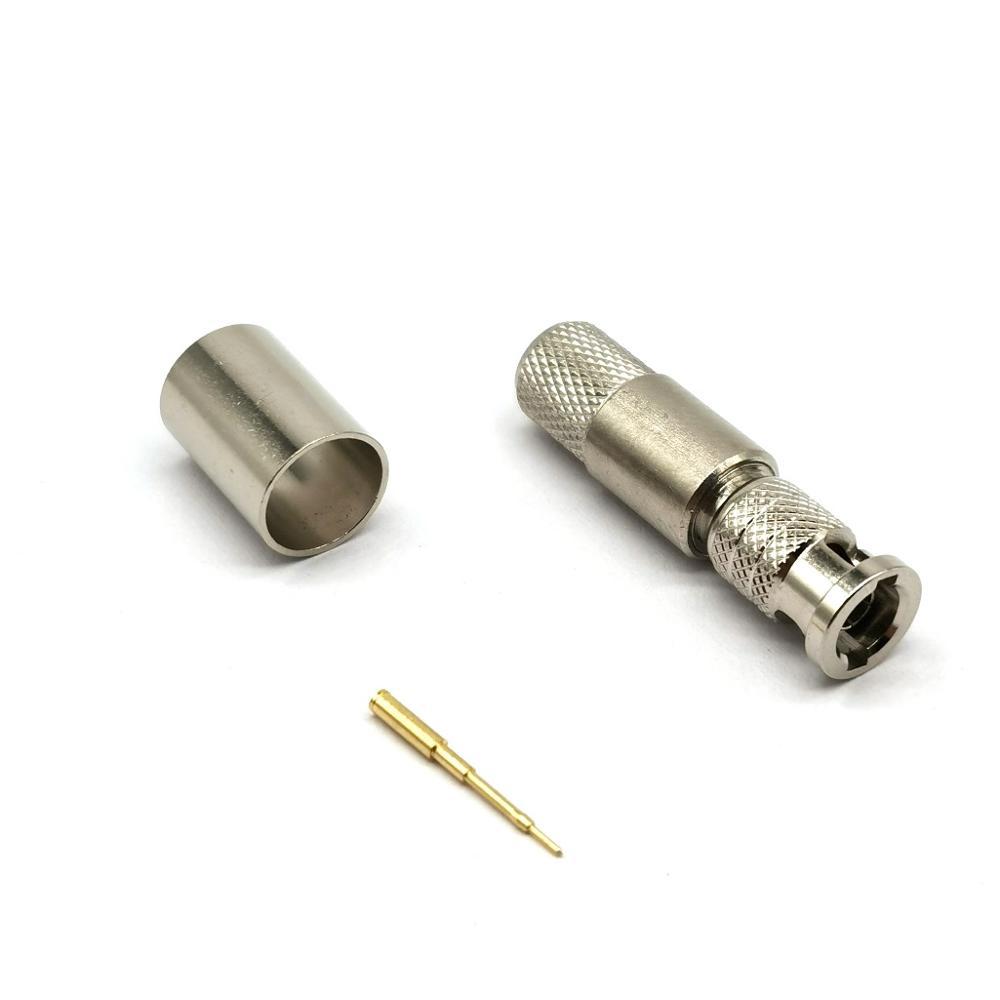 微型 Micro HD BNC 直插頭直公連接器壓接 用於電纜 Belden 1505A 75Ω