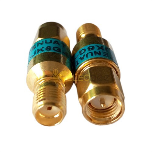 Gold-Plated Brass 2W 6G Attenuator Sma Male Plug To Sma Female Jack Rf Coaxial Attenuator 2W 0-6Ghz 50Ohm 1-30Db Connector 20db