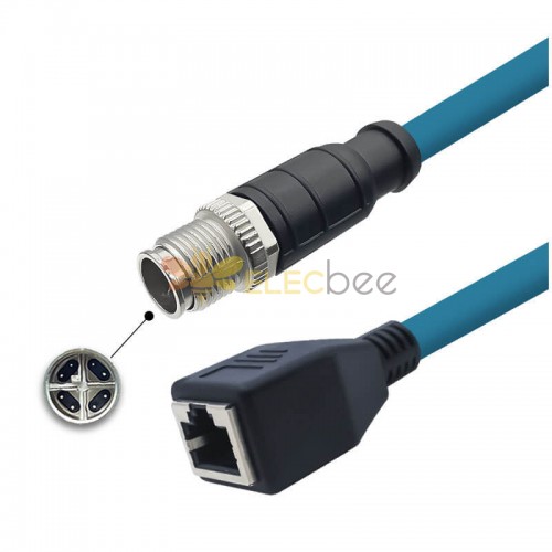 Tripp Lite NM12-602-05M-BL Ethernet Cable, M12 X-Code Cat6 1G UTP