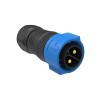 M25 self-locking Field Wireable Connector 2pin Straight Male Plug for cable 24AWG