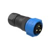 Conector wireable de campo de travamento automático m25 plugue macho reto de 3 pinos para cabo 24awg