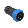 M25 conector wireable de campo de travamento automático, plugue macho reto de 4 pinos para cabo 24awg