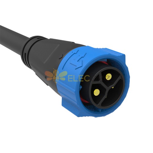 M25 self-locking Molded Cable Connector 4pin Straight Male Plug for cable AWG24