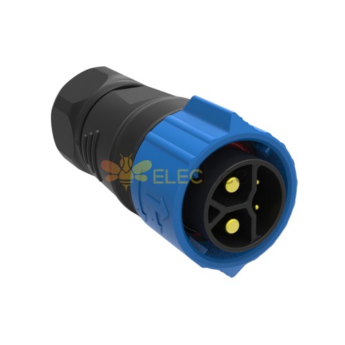 M25 conector wireable de campo de travamento automático, plugue macho reto de 4 pinos para cabo 24awg