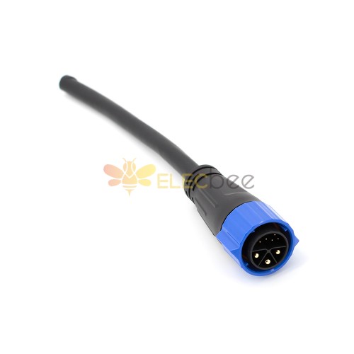 M25 self-locking Molded Cable Connector 12pin Straight Male Plug for cable AWG24