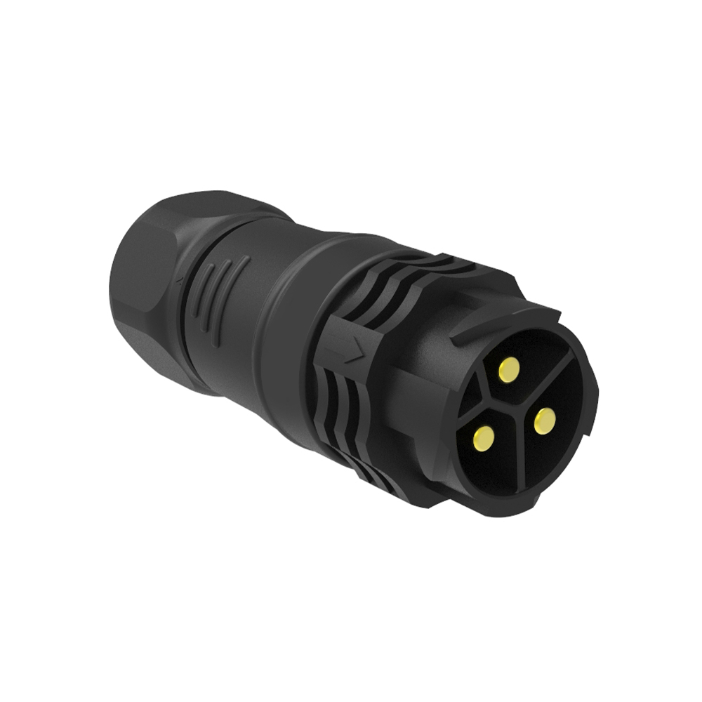 M25 self-locking Field Wireable Connector 2pin Straight Female Plug for cable AWG24