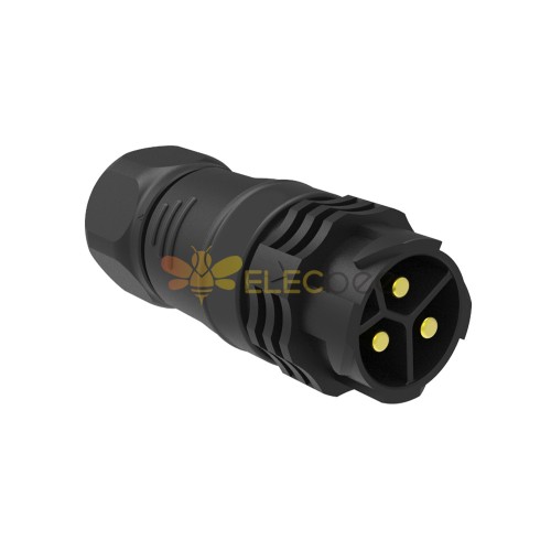 M25 self-locking Field Wireable Connector 3pin Straight Female Plug for cable AWG24