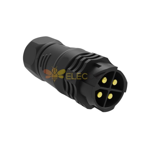 M25 self-locking Field Wireable Connector 4pin Straight Female Plug for cable AWG24