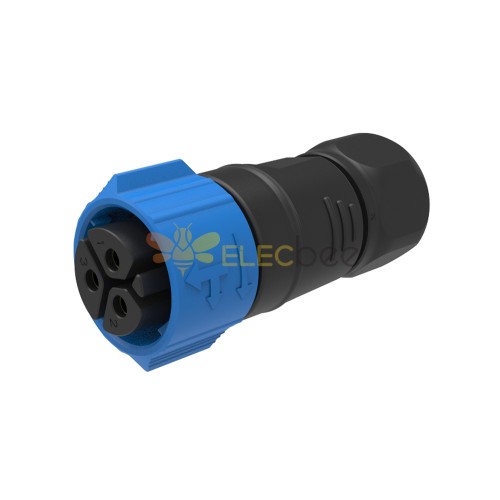 M25 self-locking Field Wireable Connector 3pin Straight Male Plug for cable AWG24