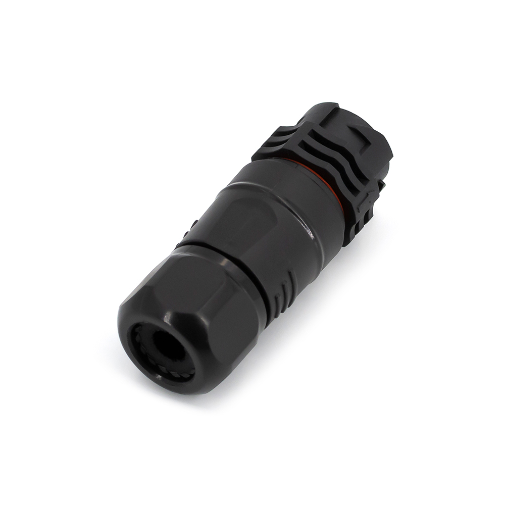 Conector wireable de campo de travamento automático m25 plugue fêmea reto de 2 pinos para cabo awg24