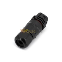 M25 self-locking Field Wireable Connector 2pin Straight Female Plug for cable AWG24