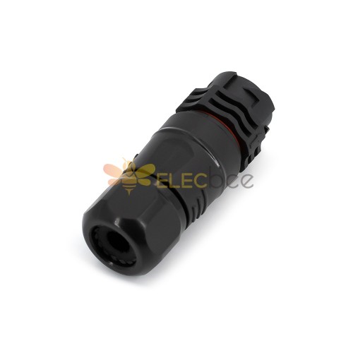 Conector wireable de campo de travamento automático m25 plugue fêmea reto de 2 pinos para cabo awg24