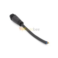 M25 self-locking Molded Cable Connector 3pin Straight Female Plug for cable AWG24