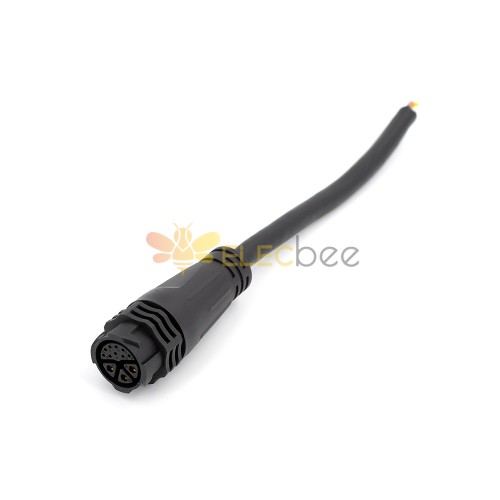 M25 self-locking Molded Cable Connector 12pin Straight Female Plug for cable AWG24