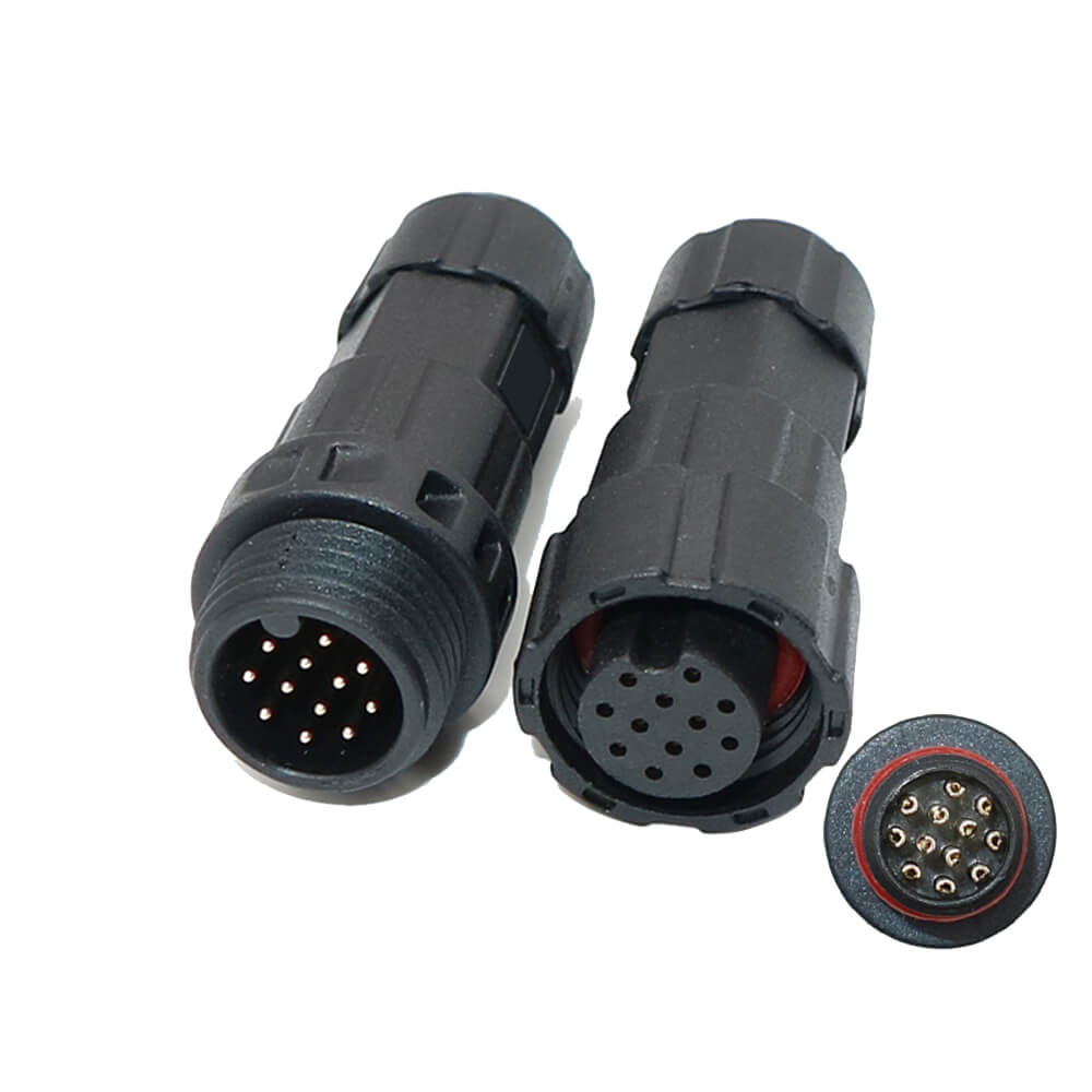 Светодиодный разъем питания M16 водонепроницаемый кабельный разъем IP68 12-контактный штекер типа припоя для кабеля
