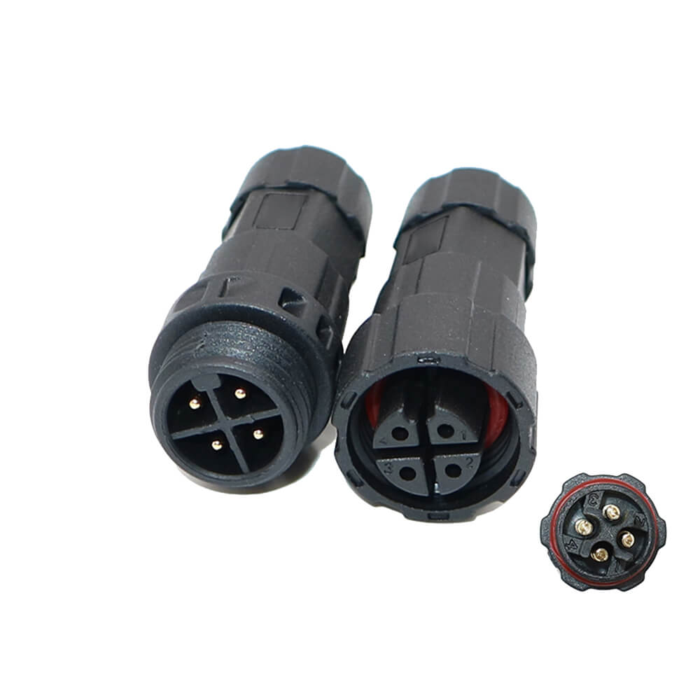 Светодиодный разъем питания M16, водонепроницаемый кабельный разъем IP68, 4-контактный штекер, разъем для сварки, разъем для электрического провода