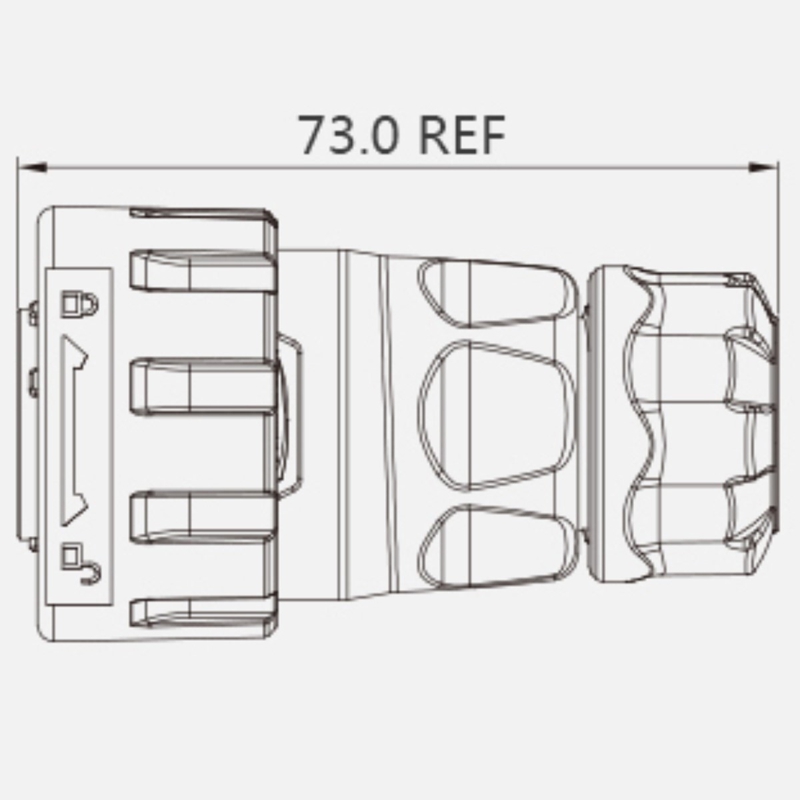 YM-24 RJ45 cable connector IP68, industrial RJ45 connector, plastic housing VL94V-0 and UV resistant