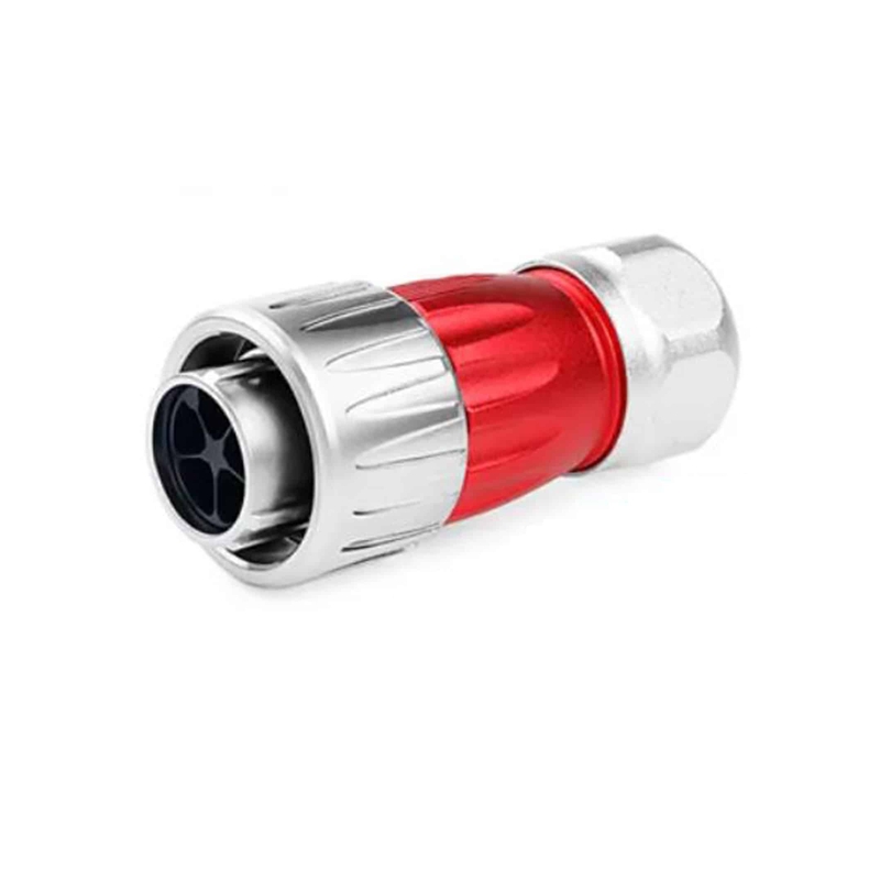 DH-20 power connector M20 5-pin male plug 500 V 12 A IP67 with barrier