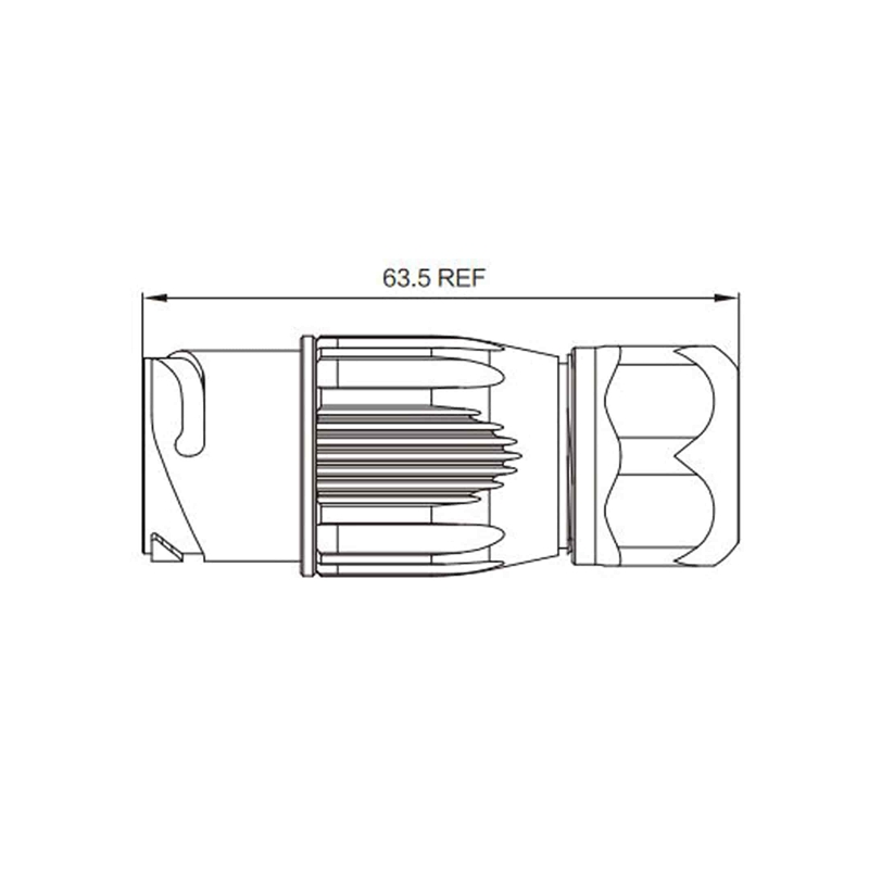 DH-20 power In-line connector M20 3-pin female plug 500 V 20 A IP67