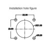 DH-20 power connector M20 4-pin female chassis square 500 V 20 A IP67 with barrier