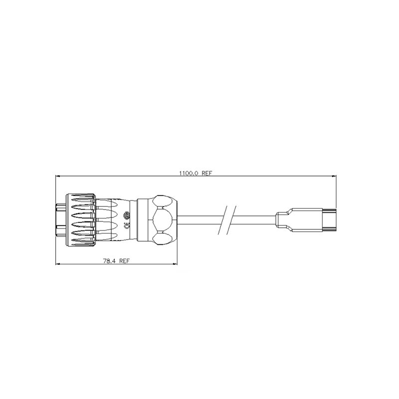 DH-24 HDMI cable ELECBEE to HDMI male 1 m IP67