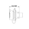 LP-16 Data USB C 3.1 metal chassis connector square IP68