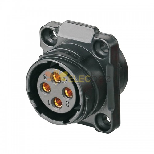 YM-20 power connector M20 4-pin female chassis square 500 V 20 A IP67