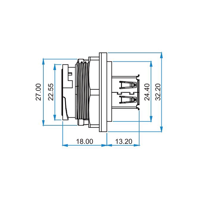 YU Data USB 3.0 Cable Typ A male to Typ A female 1 m IP67