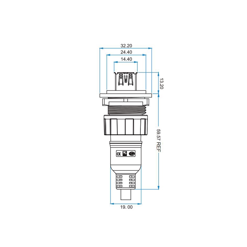 YU-Data USB 3.0 Cable Typ A male to Typ A male 1 m IP67