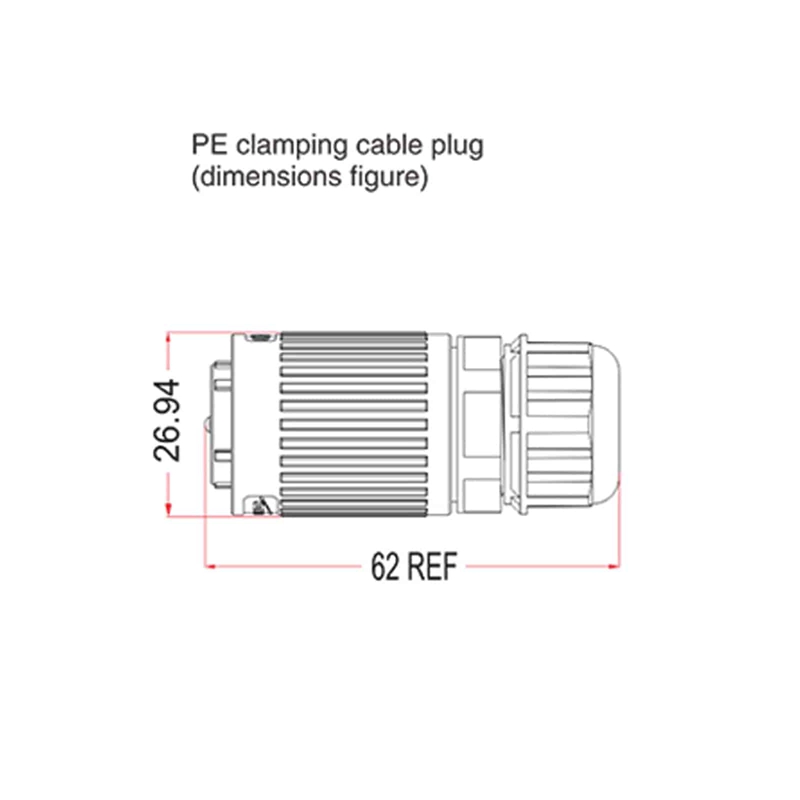 YW-20 series 7 pin cable connector waterproof male IP67