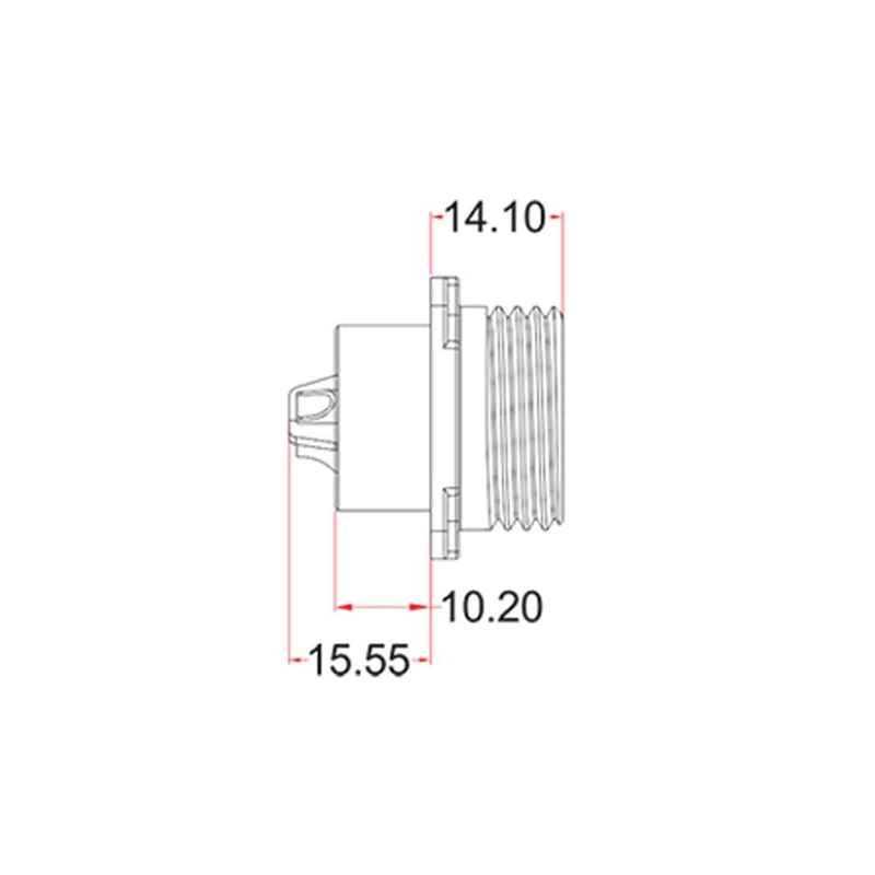 YW-20 panel socket 7 pin female IP67