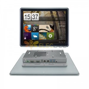 15 Inch Fanless Resistive Capacitive Touch Control Industrial All-in-one Computer