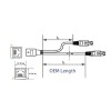 Industrielles Netzwerk-Verlängerungskabel, RJ45-Stecker auf CAT6-Gigabit-Buchse, hochflexibles Twisted-Pair-One-Drag-Two-Verbindungskabel