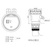 Integrierter Ultraschall-Flüssigkeitsstandsmesser, 4–20 mA, Korrosionsschutz, Wasser-Flüssigkeitsstandsensor, Füllstandsmesser, Ultraschall-Messgerät, 10 m
