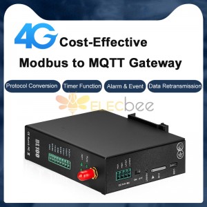 Modbus RTU to MQTT Converter 4G LTE Cellular Industrial IoT Gateway for RS485 RS232 Smart Meters Data Logger Serial to 4G EB-BL100