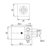 Square DC Proximity Switch Sensor Sensitive 5mm 8mm Quick Response